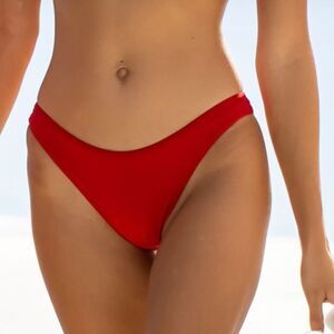 WATERCOLORS BY KENNY FLOWERS THE CALI - SPORTY BIKINI BOTTOM RED M NWT in packag